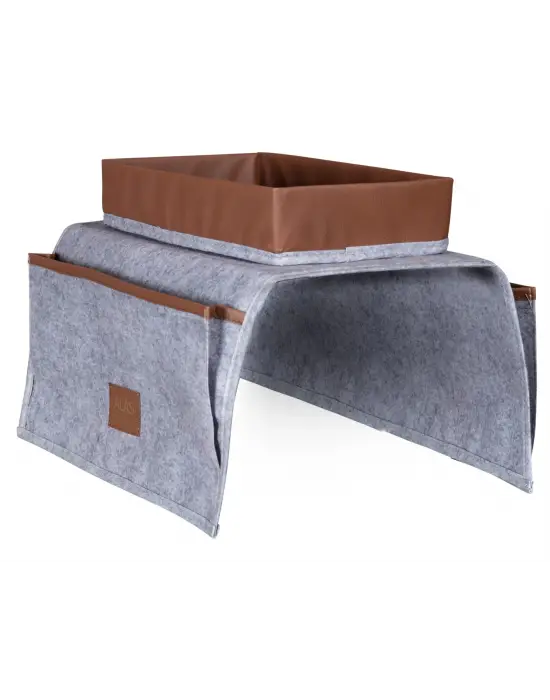 Omarı Deri Şeritli Çok Amaçlı Koltuk Kenarı Düzenleyici