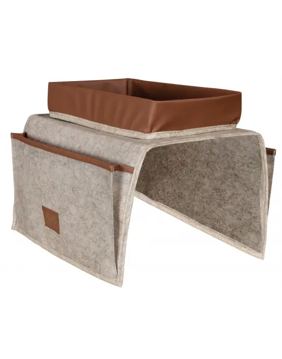 Omarı Deri Şeritli Çok Amaçlı Koltuk Kenarı Düzenleyici