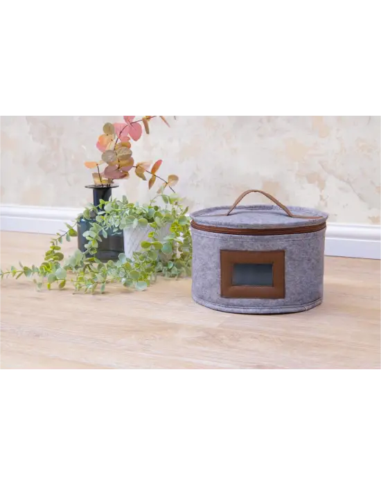 Omarı Pratik Deri Şeritli Pencereli Çok Amaçlı Organizer Kutu