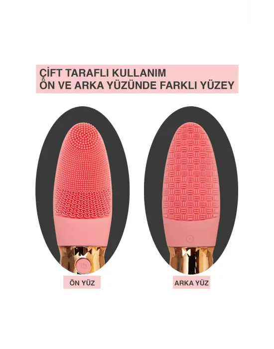 Omarı İnce Kaba Silikon Uçlu Elektrikli Yüz Temizleyici Fırça