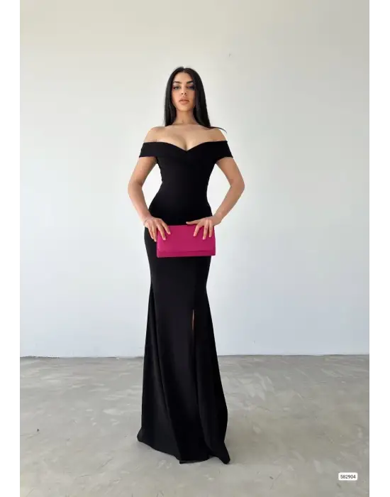 Omarı Dalgalı Kumaş Değerlendirmesiyle Zarif Elbise