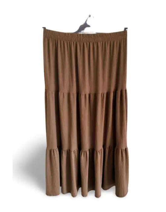 Yeşil Uzun Beli Lastikli Namaz Eteği