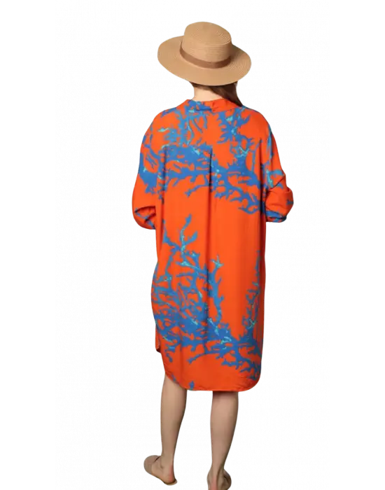 Göz Alıcı Desenli Elbise