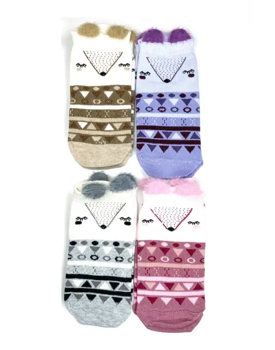 Omarı Yumuşak Pamuklu Kadın Bilek Çorapları