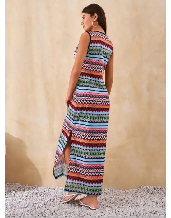 Omarı Desenli Supreme Elbise