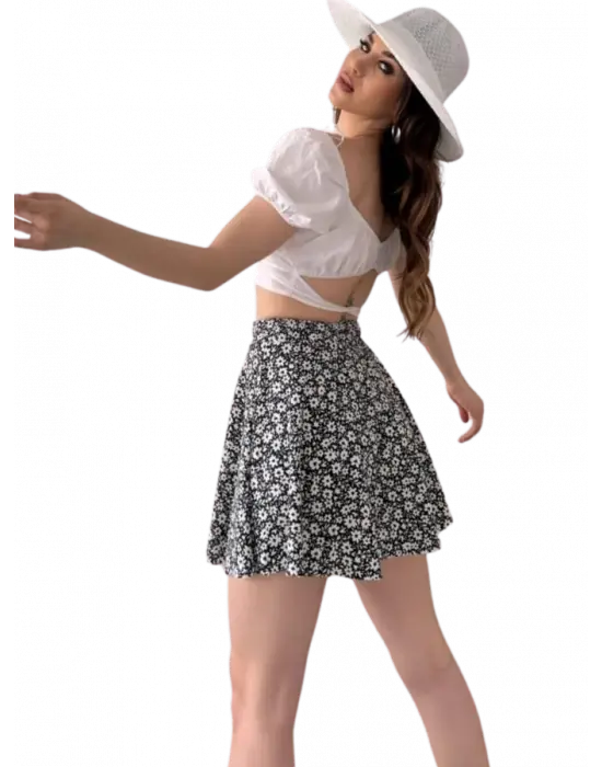 Çarpıcı Desenli Etek