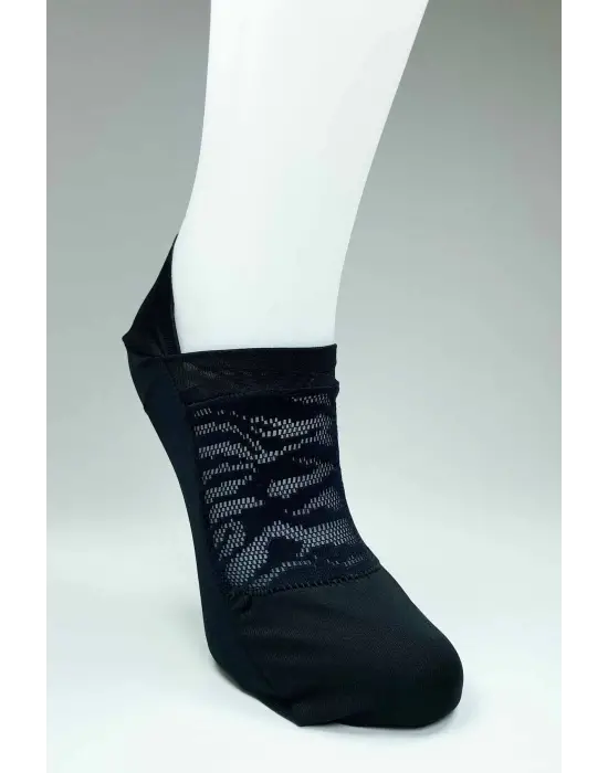 Omarı Transparan Desenli Kadın Fantezi Babet Çorap Seti