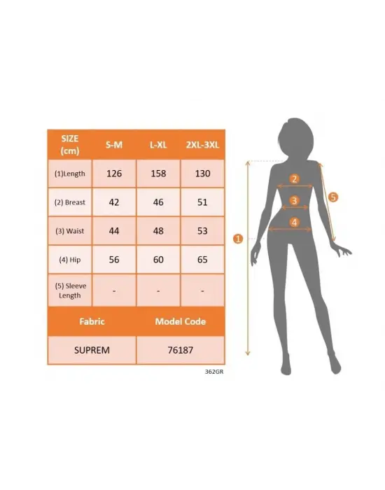 Omarı Desenli Süprem Askılı Elbise