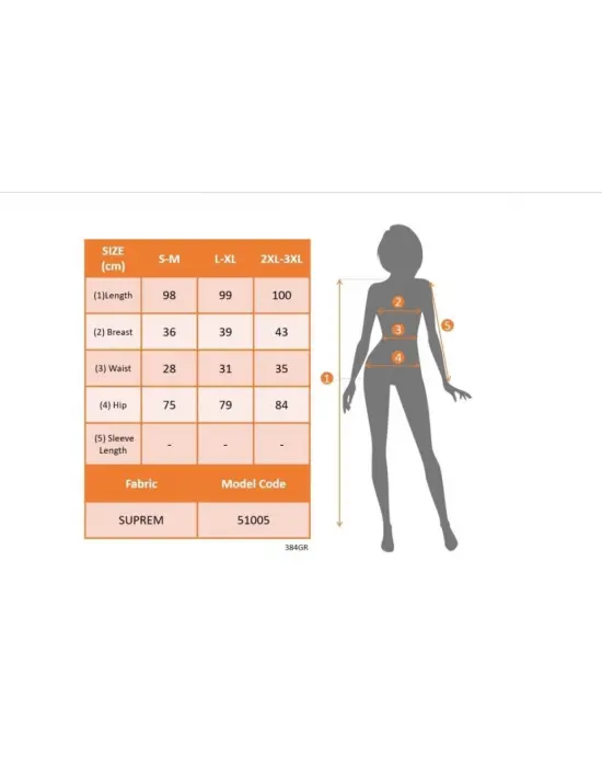 Omarı Desenli Süprem Elbise