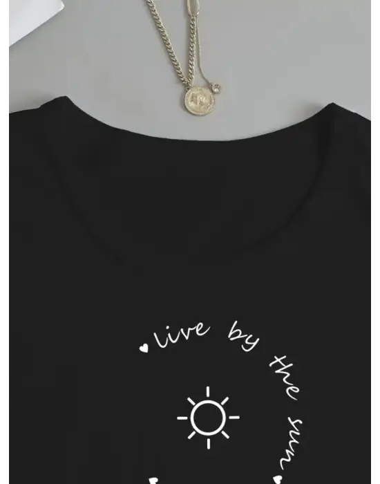 Omarı Desenli Viskon Bluz