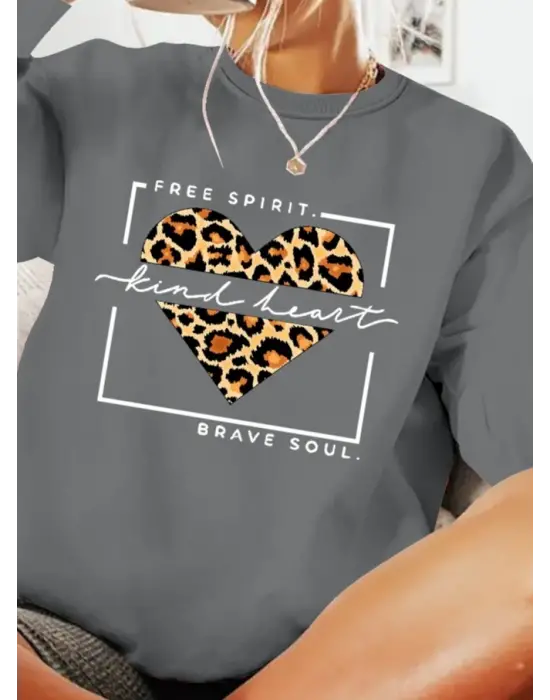 Omarı Desenli Viskon Uzun Kollu Kadın Bluzu