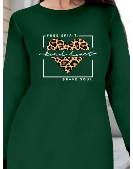 Omarı Desenli Viskon Uzun Kollu Bluz