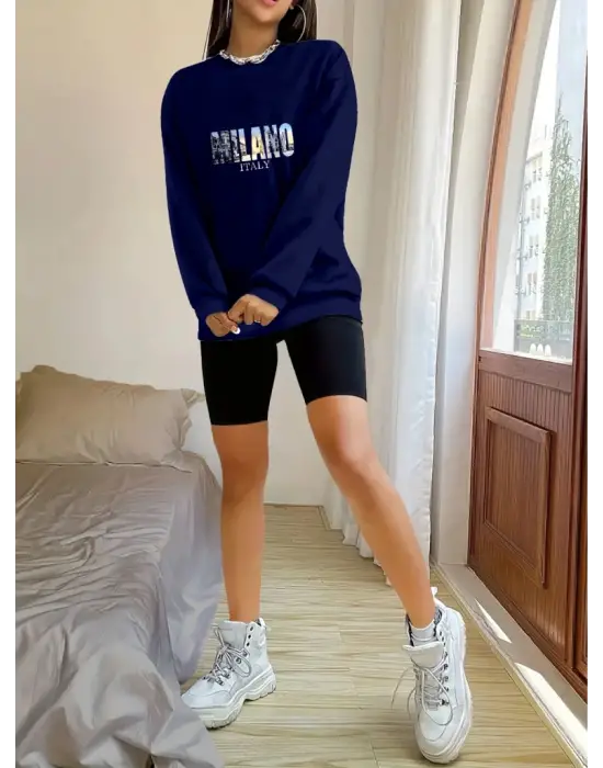 Omarı Elegan Desenli Kadın Viskon Bluz