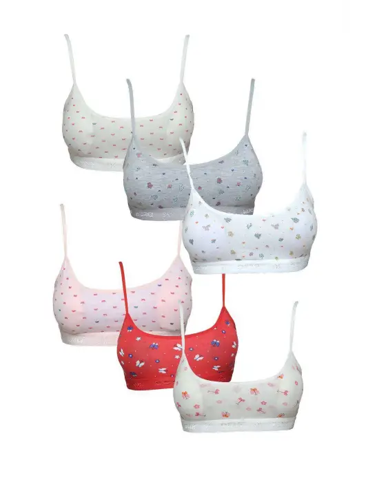 Omarı Ip Askılı Desenli Yarım Atlet Büstiyer Seti