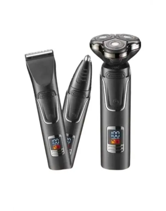 Dijital Göstergeli 3 Başlıklı Tıraş Makinesi Islak Kuru Lazer Öncesi Günlük