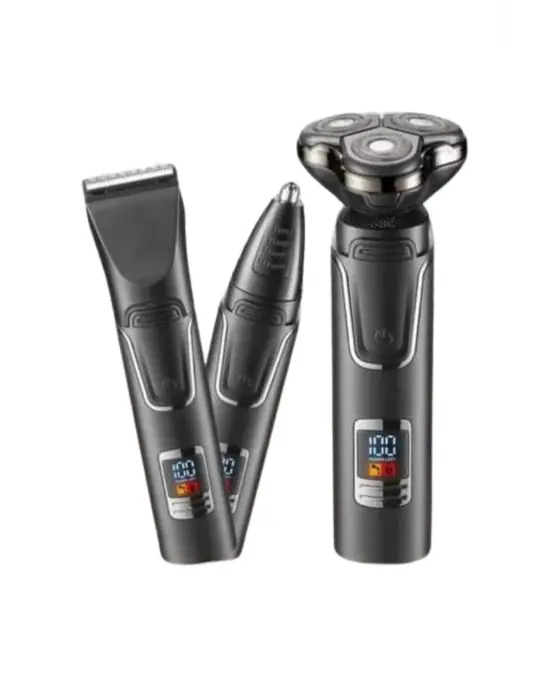 Dijital Göstergeli 3 Başlıklı Tıraş Makinesi Islak Kuru Lazer Öncesi Günlük