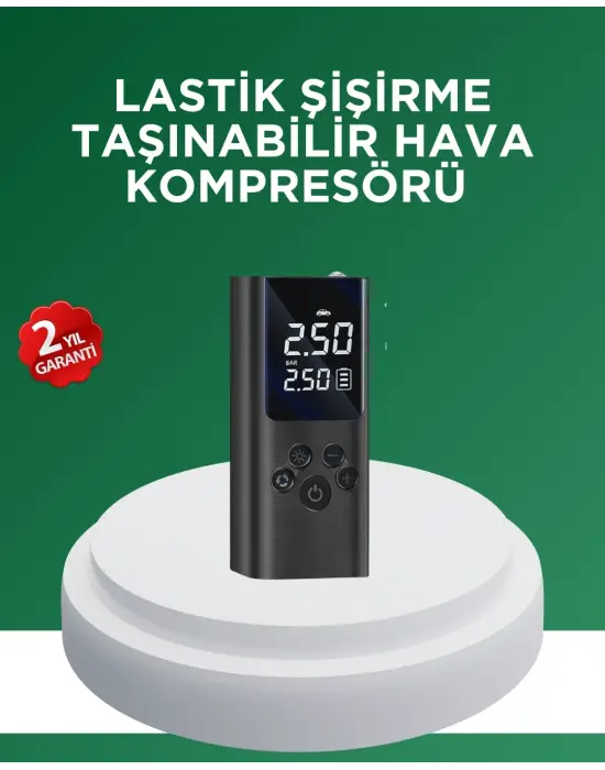 Dijital Lastik Pompası Çok Amaçlı Taşınabilir Kompresör