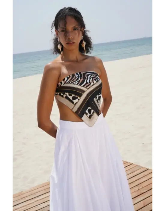 Dikiş Detay Maxi Etek