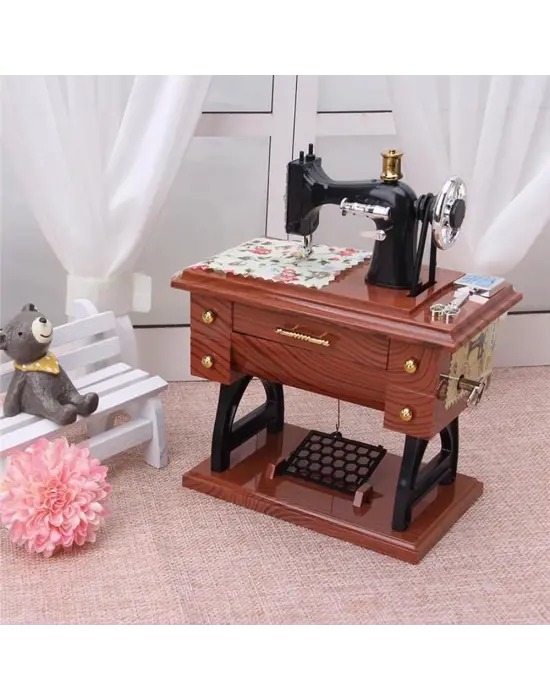 Dikiş Makinesi Görünümlü Müzik Kutusu