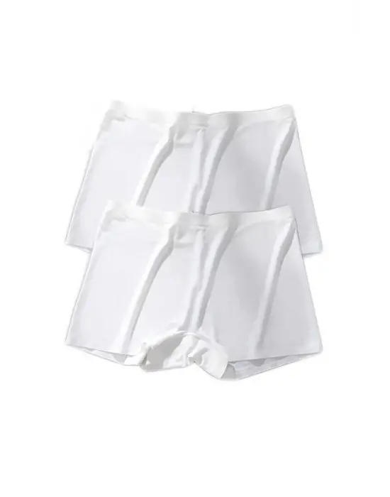 Omarı Görünmez İz Yapmayan Kadın Mini Şort Boxer - Beyaz