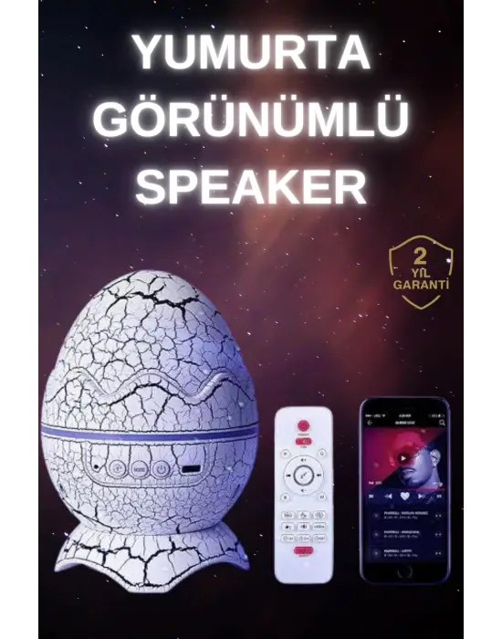 Dinozor Speaker Renk Değiştirme Projeksiyon Modu Bluetooth Hoparlör Gece Lambası