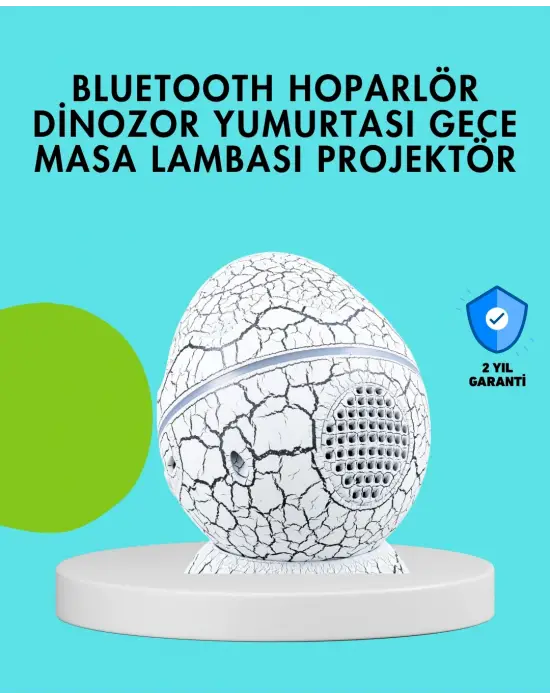 Dinozor Yumurtası Tasarımlı Gece Lambası – Müzik Ve Işık Senkronizasyonlu