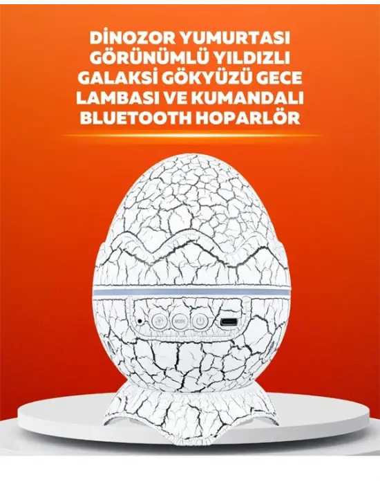 Dinozor Yumurtası Tasarımlı Projektörlü Gece Lambası