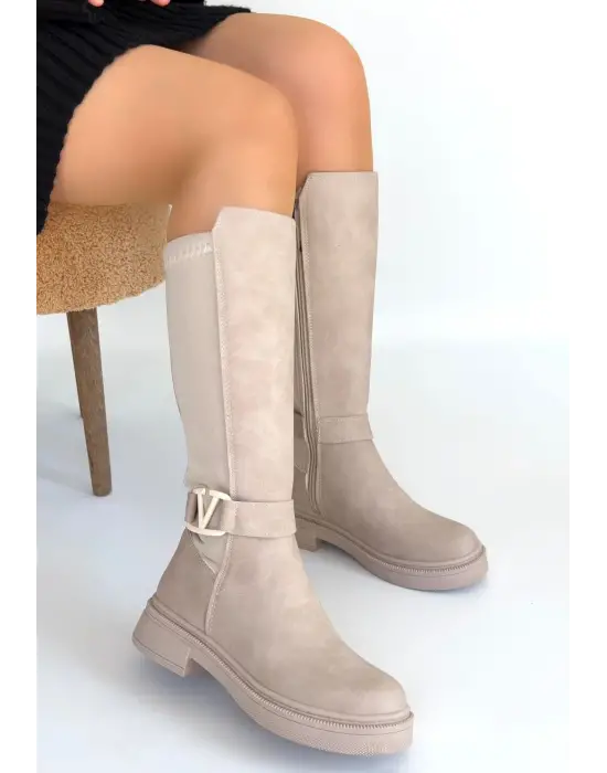 Diona Bej Nubuk Çizme