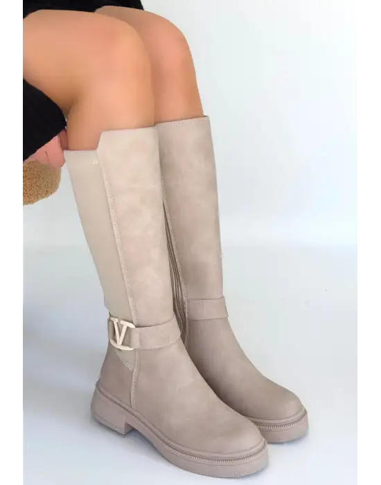 Diona Bej Nubuk Çizme