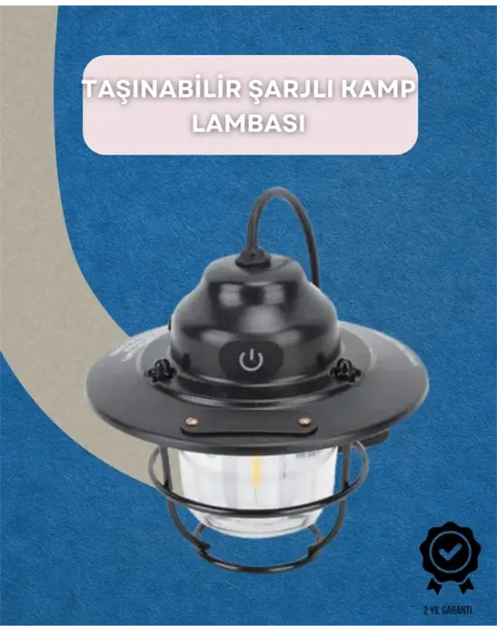 Dış Mekan İçin Şık Led Fener – 4400mah Pil, Ipx4 Su Geçirmez, Asılabilir