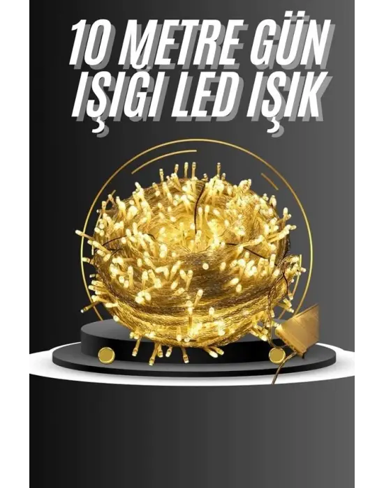 Dış Mekan Led Aydınlatma 10 Metre Gün Işığı Led Işık Pilli
