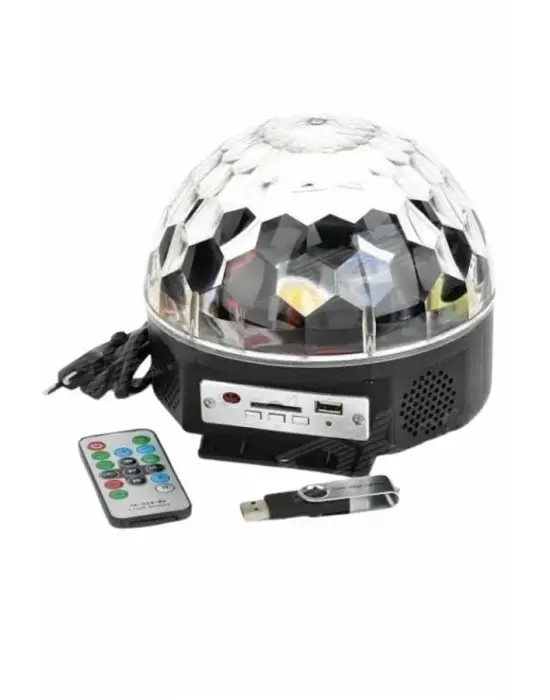Disko Topu Renkli Işıklı Lazer Parti Bluetooth Bağlantılı Led Küre