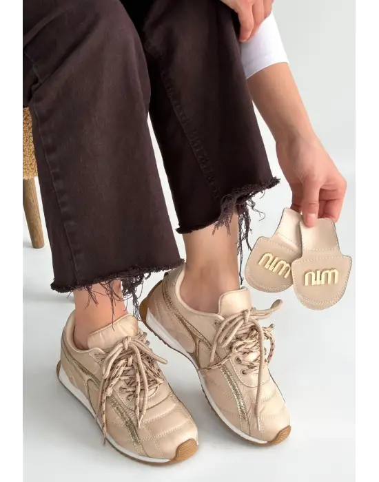 Dissa Bej Cilt Bağcıklı Paraşüt Detaylı Spor Ayakkabı