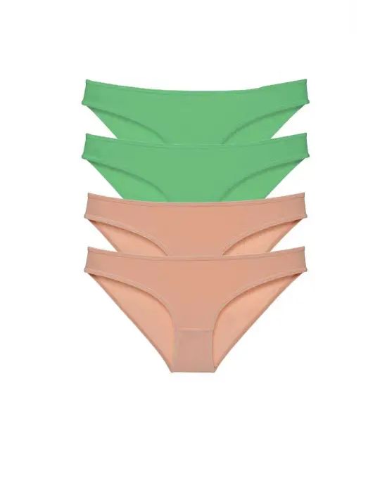 Omarı Süper Ekonomik Kadın Slip Külot Yeşil Ten Paketi