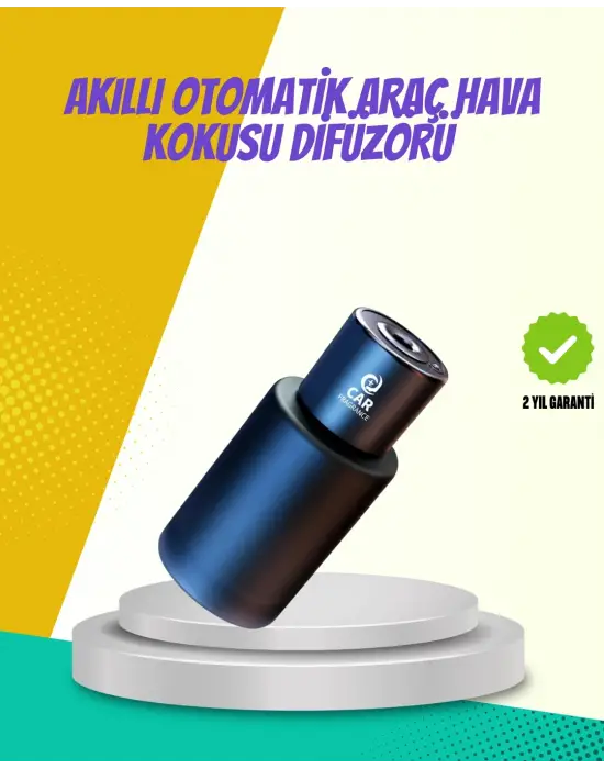 Doğal Difüzyonlu Şarjlı Oto Kokusu Cam Gövdeli