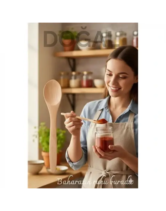 Doğal Gürgen Baharat Kaşığı – 13 cm, Mini Boy, Şık ve Pratik Mutfak Yardımcısı