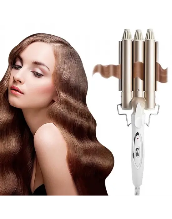 Omarı Doğal Ve Kalıcı Bukleler İçin Profesyonel Seramik Su Dalgası Saç Maşası