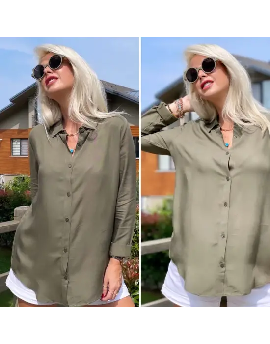 Omarı Premium Dokuma Viskon Kumaş Gömlek