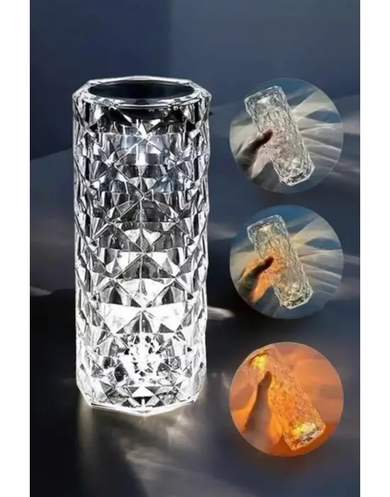 Dokunmatik Kristal Gece Lambası Hediyelik