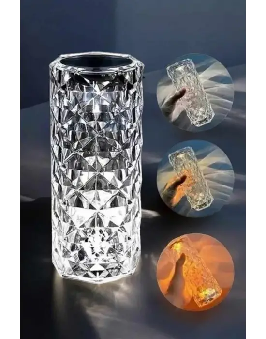 Dokunmatik Kristal Gece Lambası Hediyelik