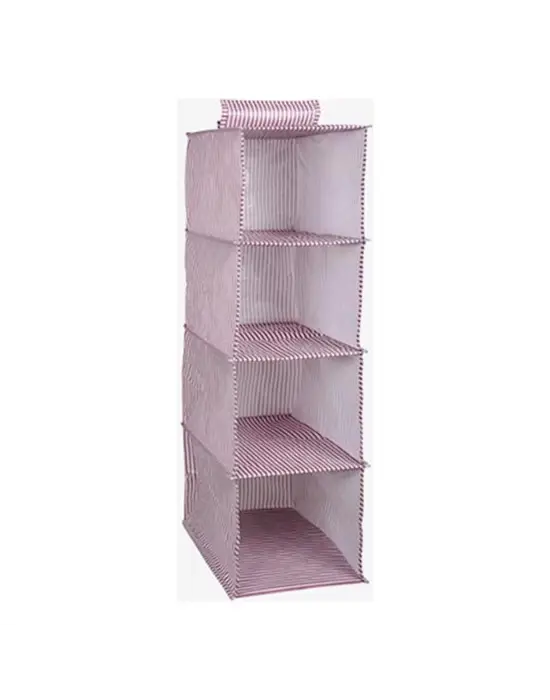 Omarı Katlanabilir Çok Amaçlı 4 Bölmeli Çizgili Bez Organizer