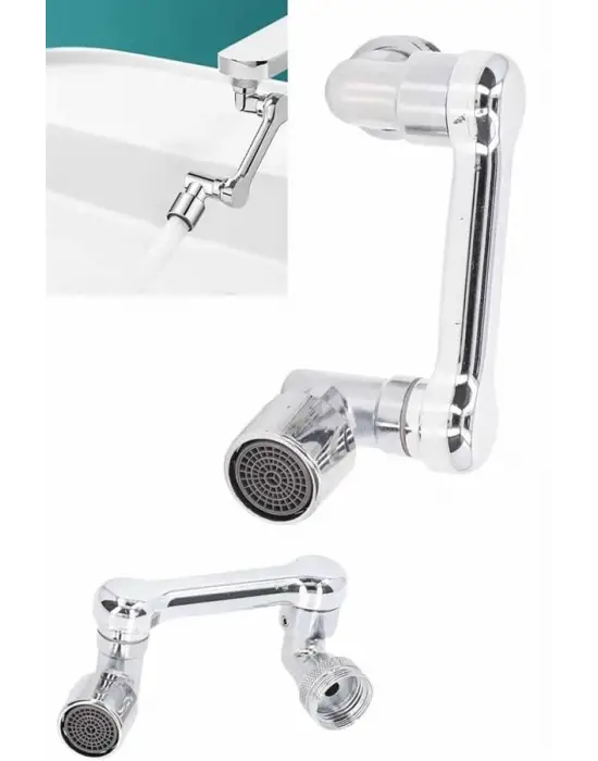 Döndürülebilir Musluk Mutfak Banyo Musluk Ucu Başlığı 4 Filtreli