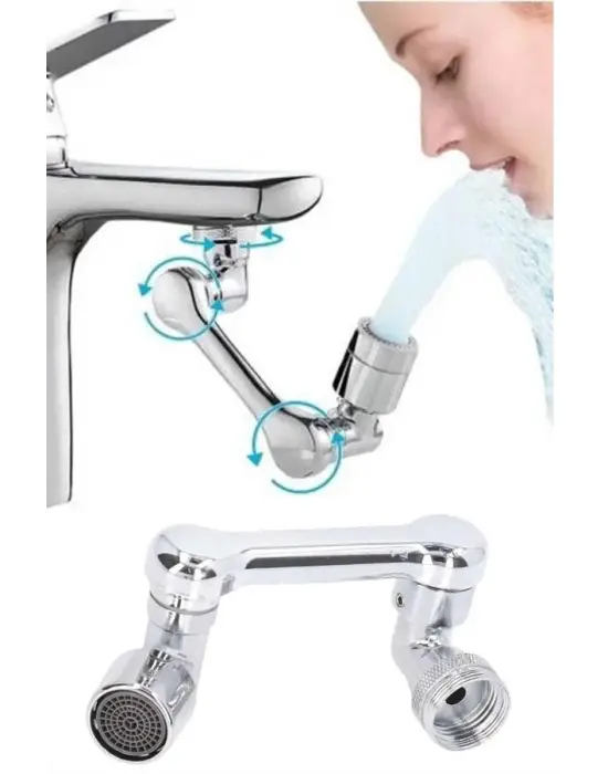 Dönebilen Musluk Başlığı Akrobat Mutfak Banyo Musluk Ucu Başlığı Oynar Başlıklı