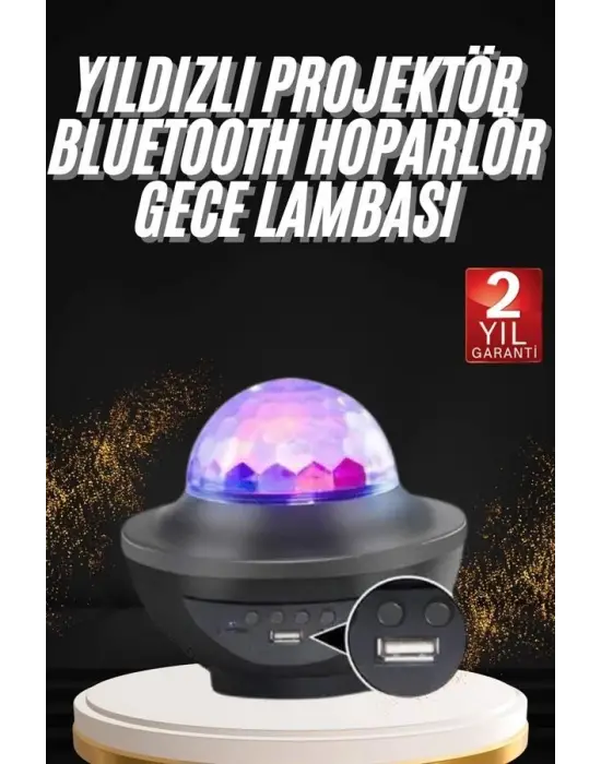 Dönen Işıklı Disko Topu Projektör Müzik Çalarlı Disco Speaker