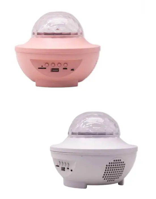 Dönen Işıklı Disko Topu Projektör Müzik Çalarlı Disco Speaker