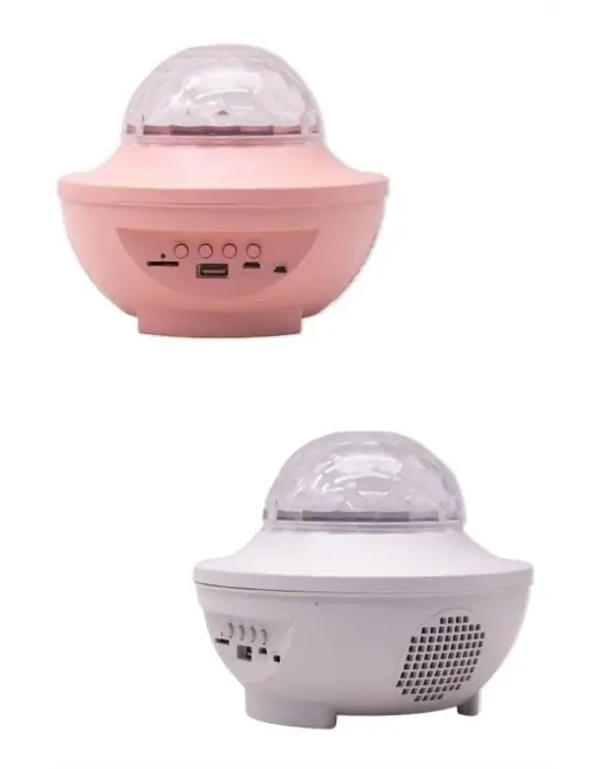 Dönen Işıklı Disko Topu Projektör Müzik Çalarlı Disco Speaker