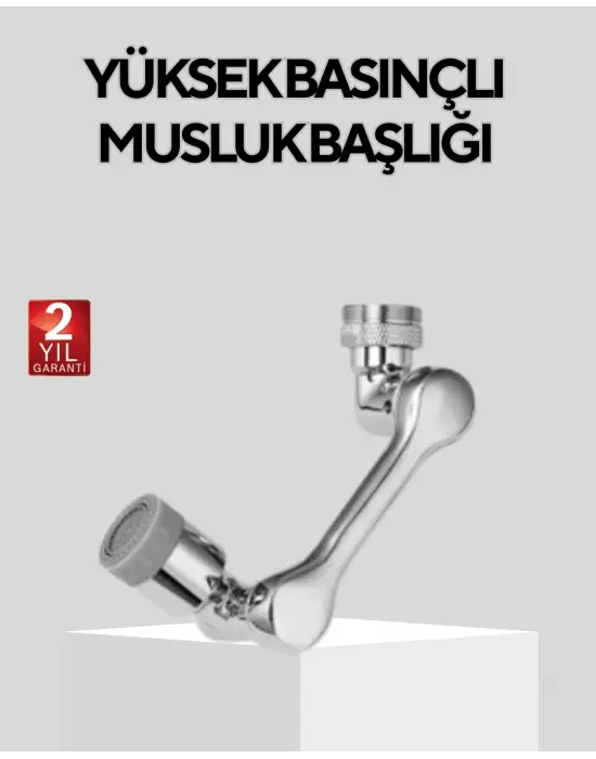 Döner Musluk Başlığı Çok Açılı Robotik Kol Su Tasarruflu