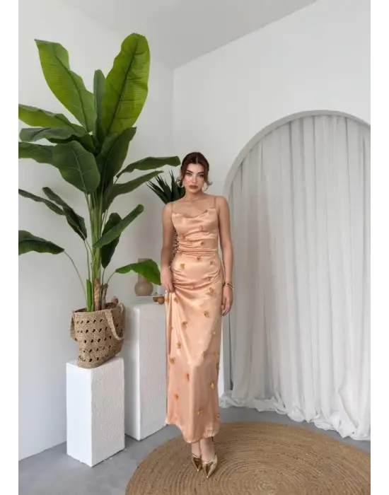 Dora Çiçek Detaylı Elbise