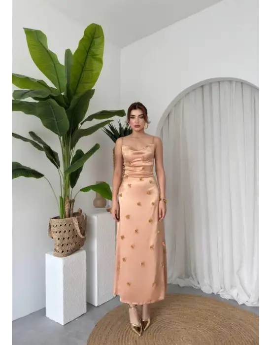 Dora Çiçek Detaylı Elbise