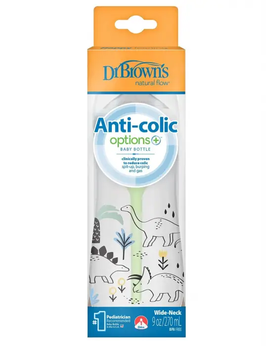 Dr.Browns Geniş Ağız PP Antikolik Options Biberon  270 ml Erkek